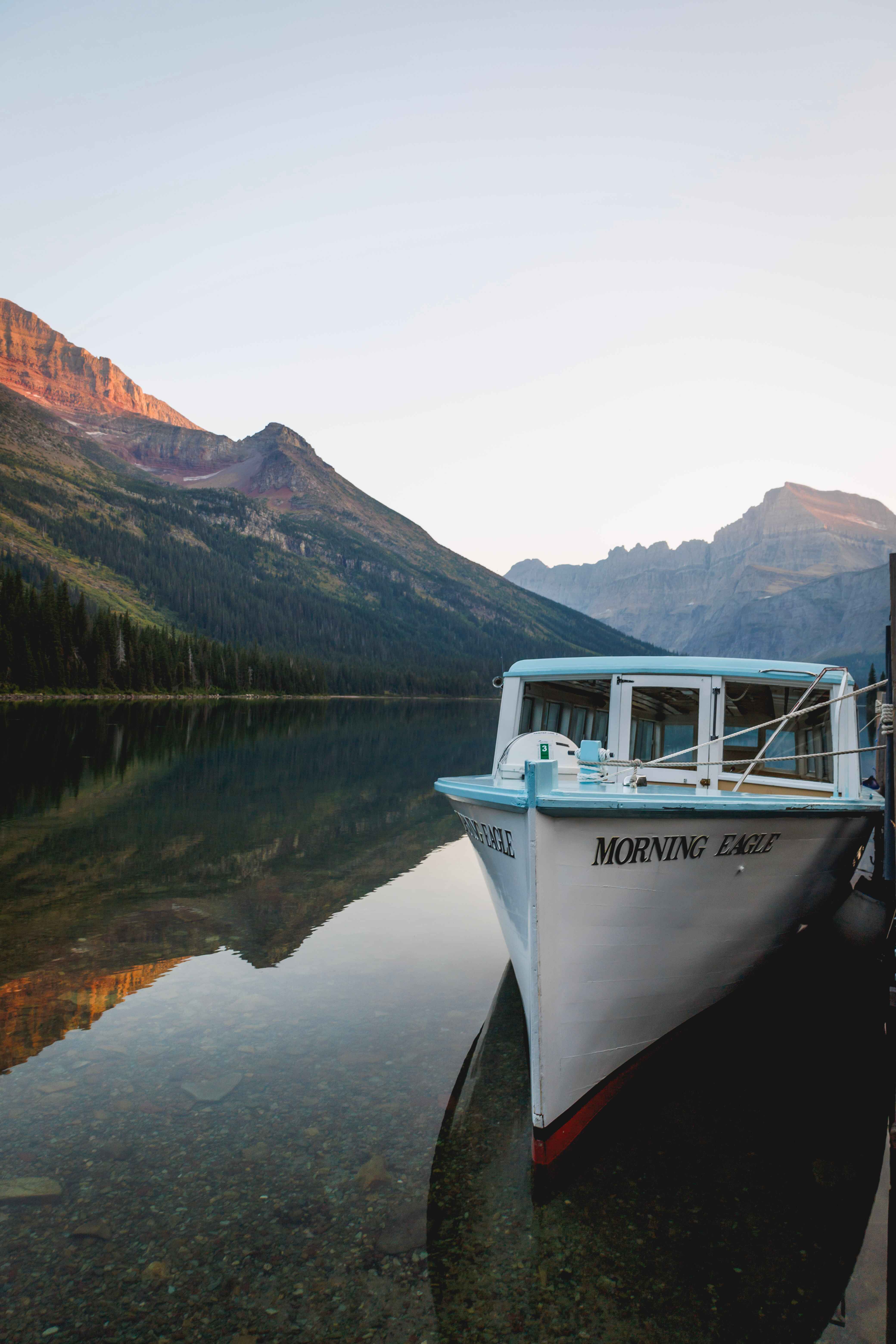 boat on a lake