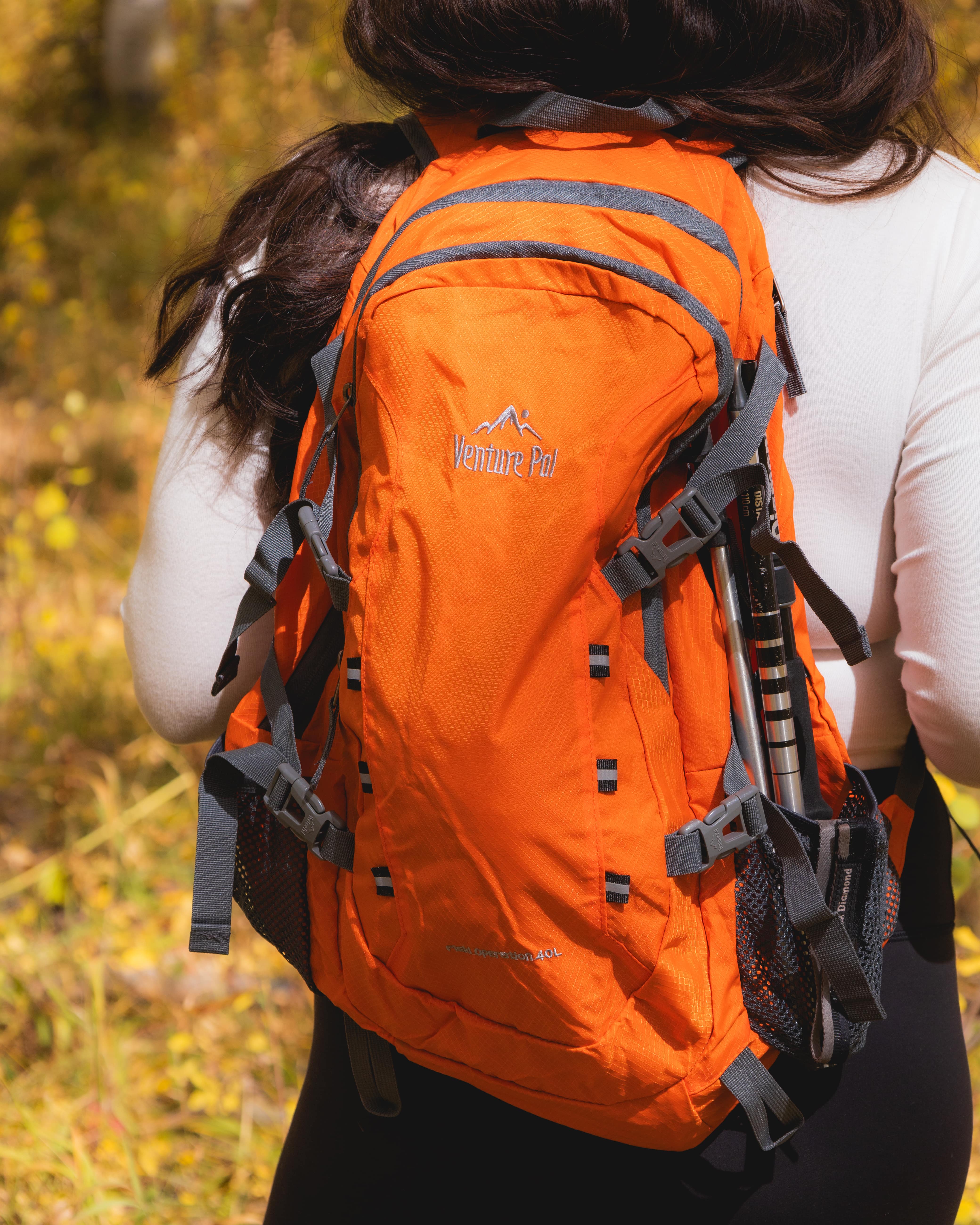 orange backpack